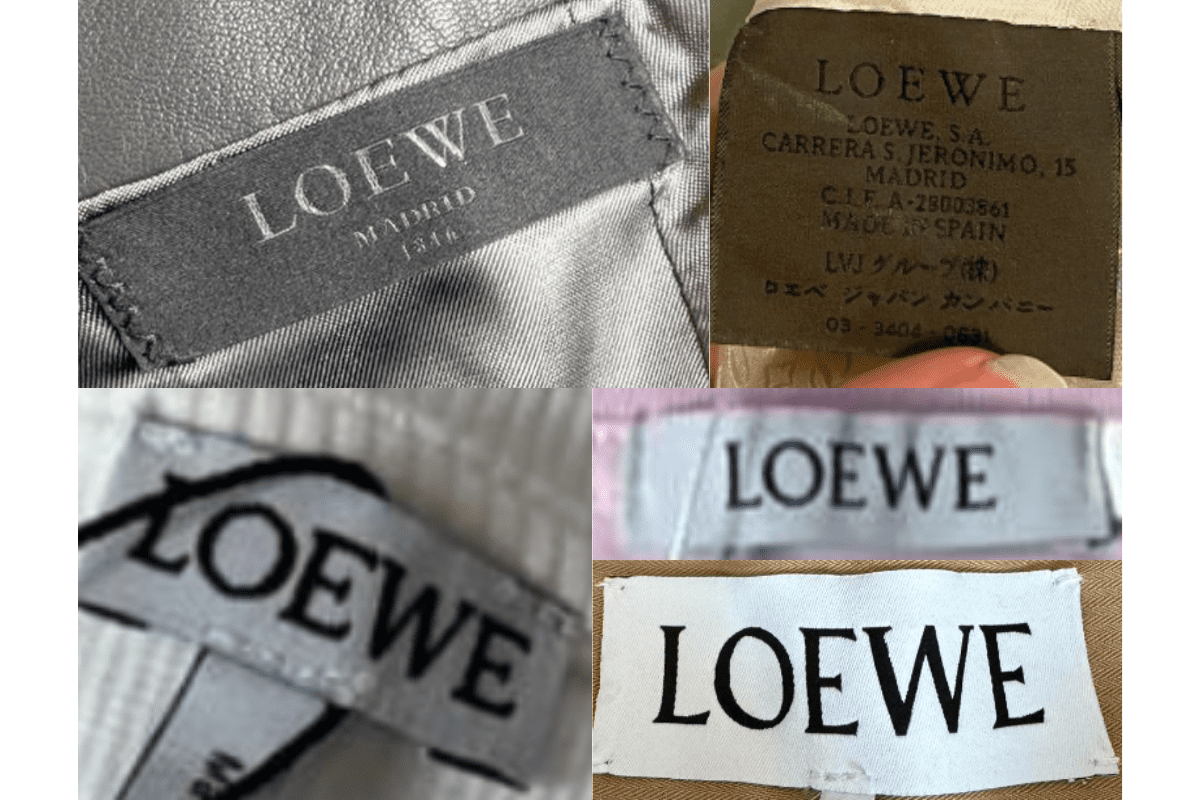 2000s vintage Loewe tags label