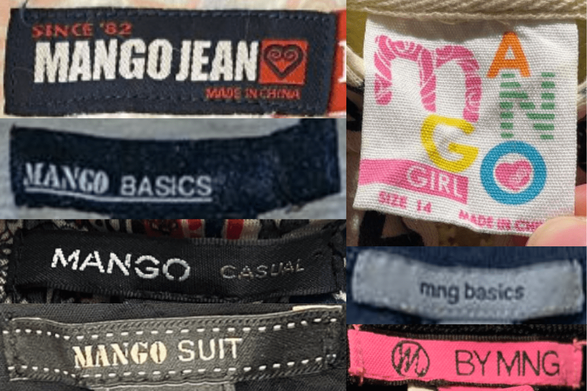 2000s vintage Mango tags label