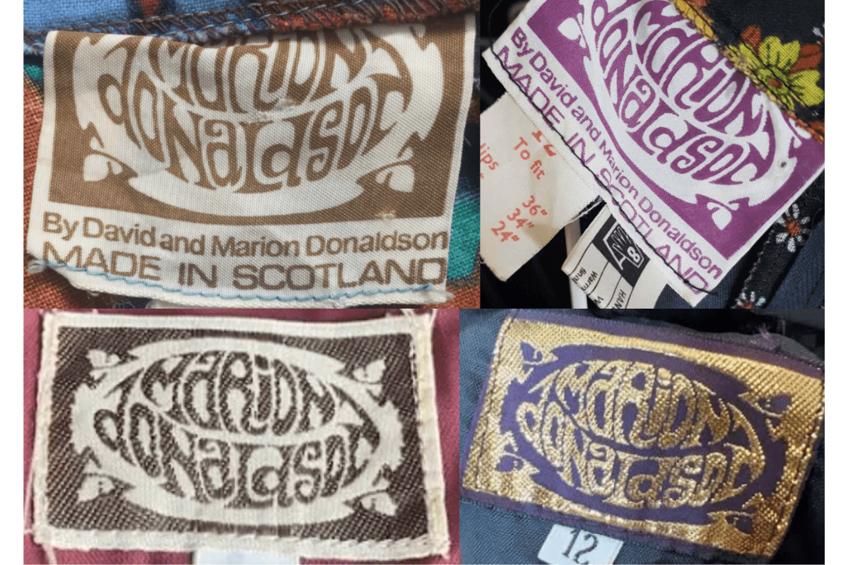 1960s vintage Marion Donaldson tags label