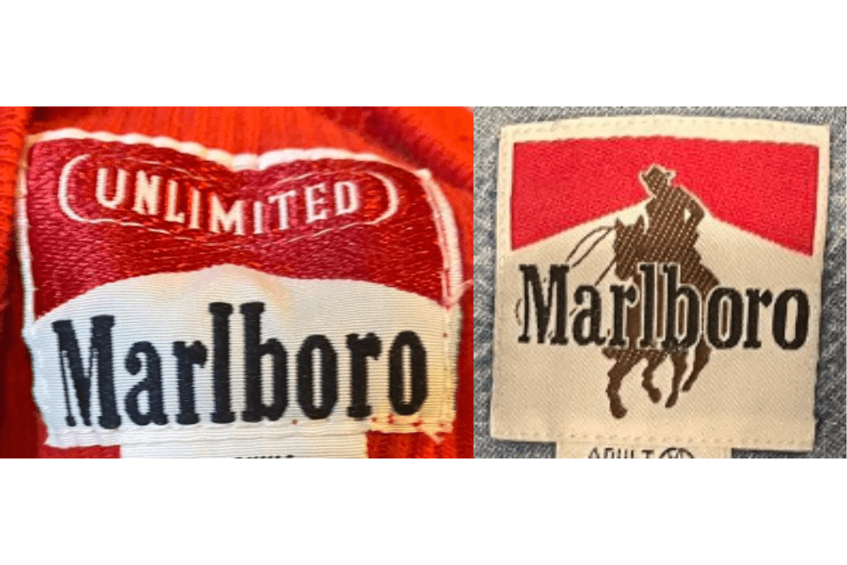 2000s vintage Marlboro tags label