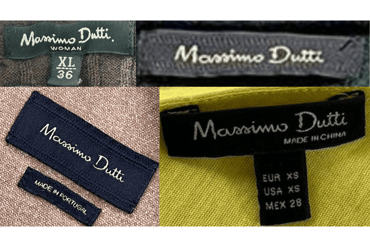 2000s vintage Massimo Dutti tags label