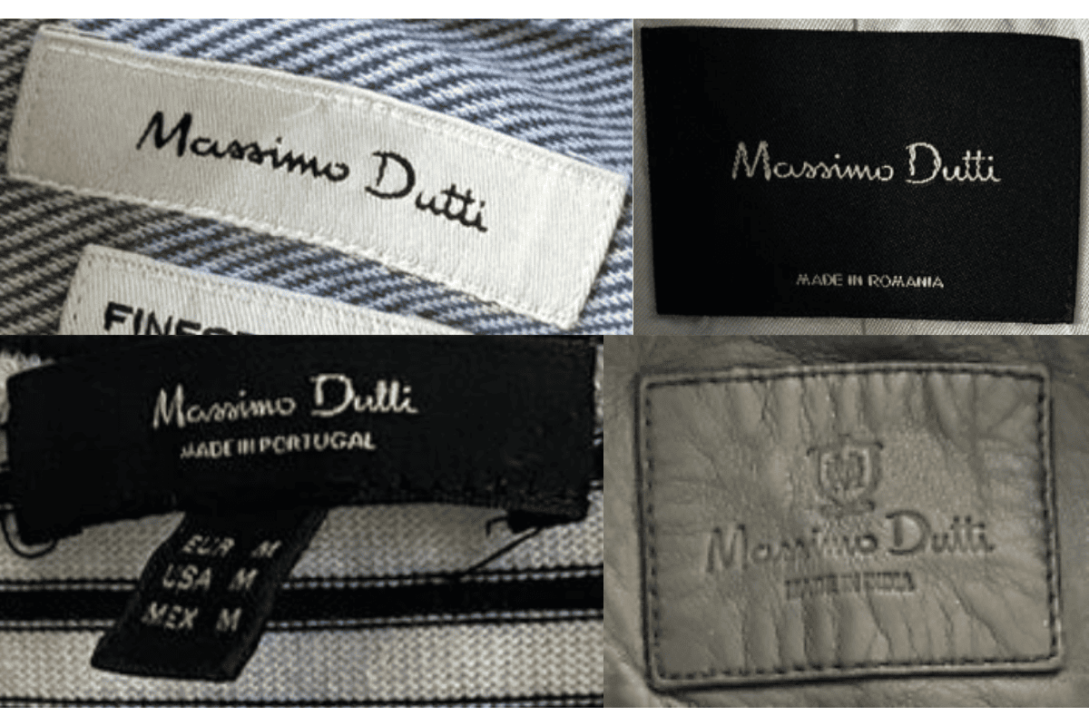 2010s vintage Massimo Dutti tags label
