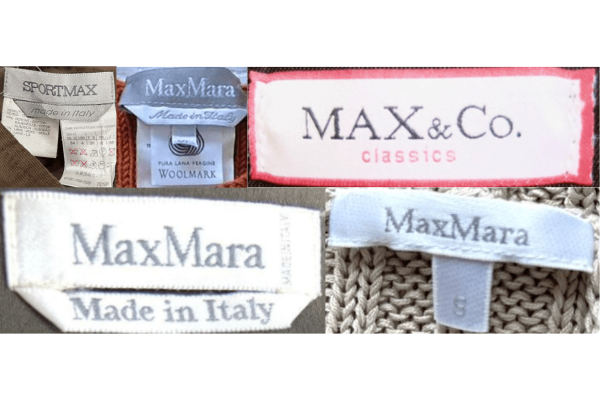 2000s vintage Max Mara tags label