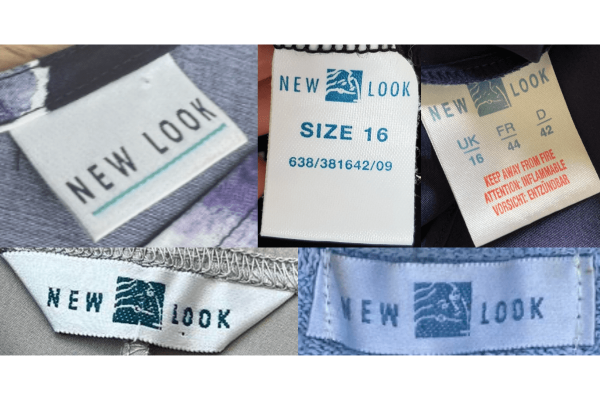 1990s vintage New Look tags label