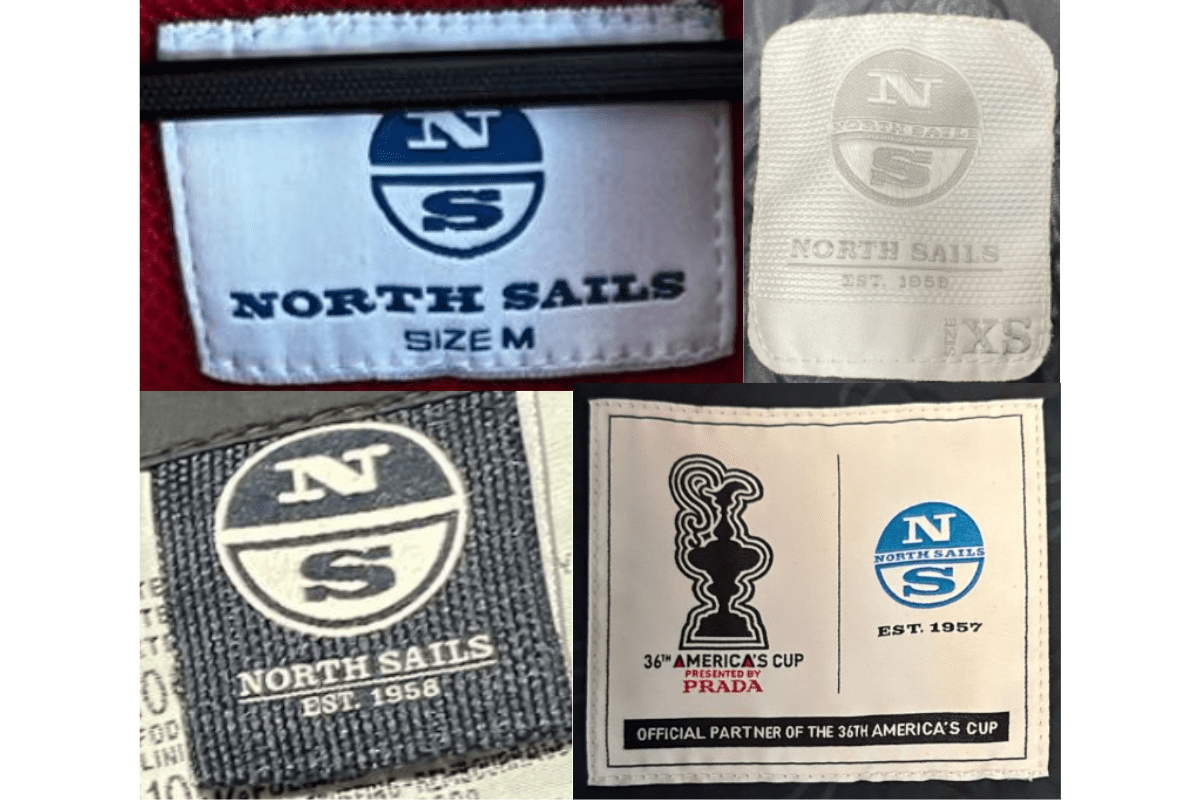 2010s vintage North Sails tags label