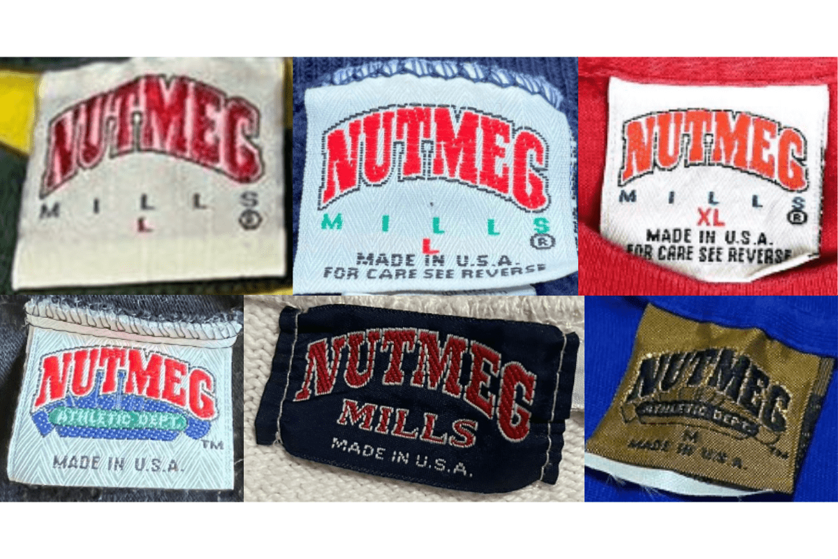 1990s vintage Nutmeg tags label