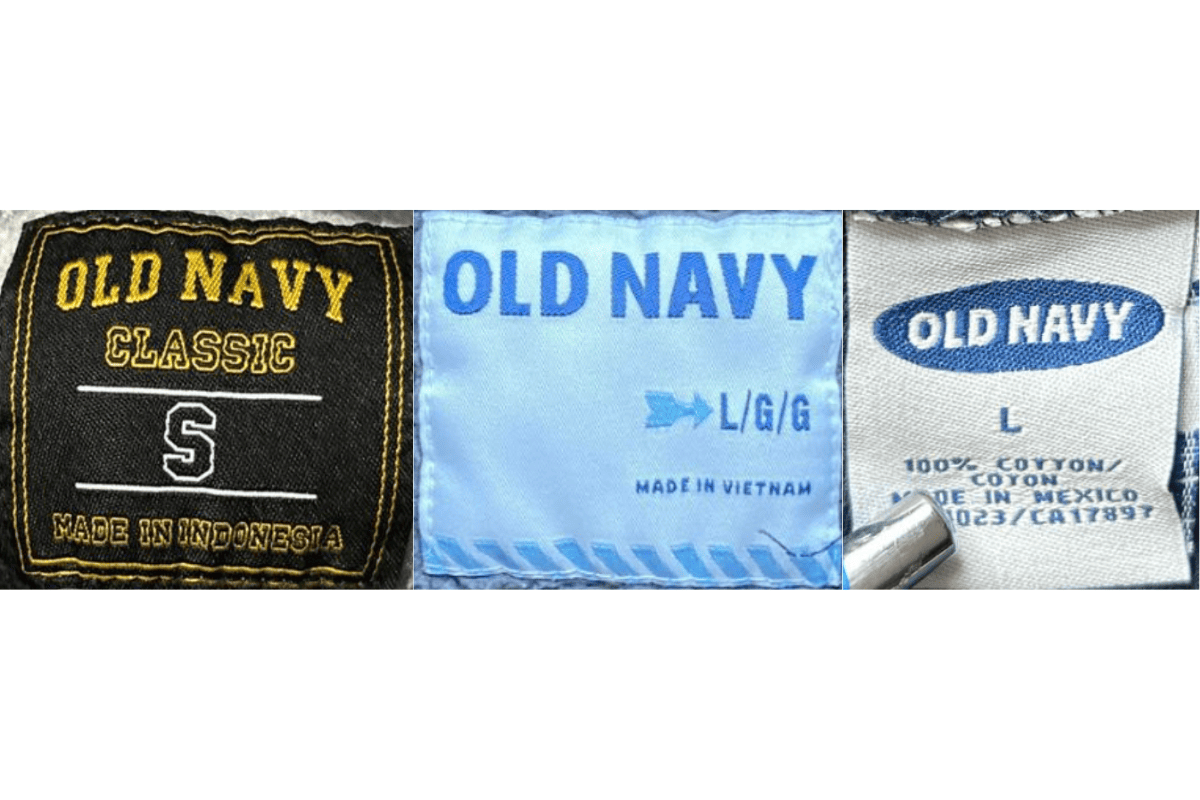2000s vintage Old Navy tags label
