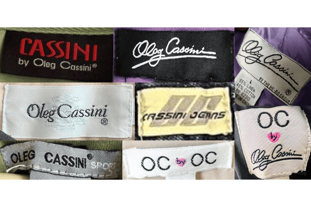 2000s vintage Oleg Cassini tags label