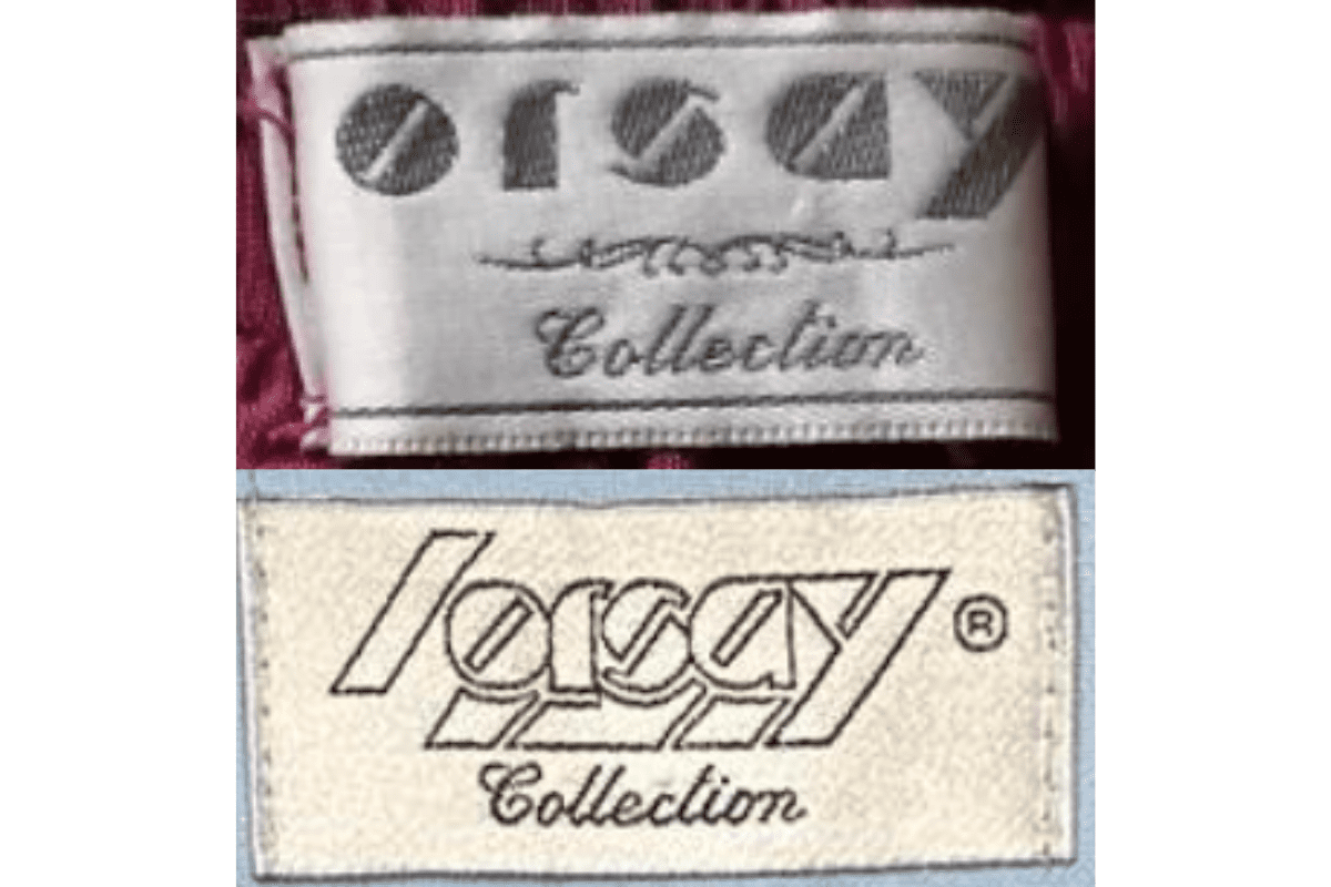 1980s vintage Orsay tags label