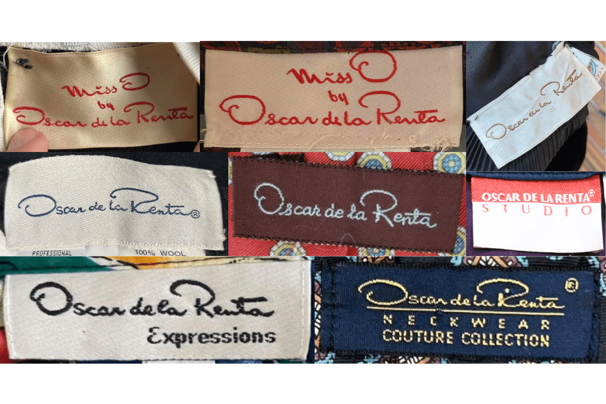 1980s vintage Oscar de la Renta tags label