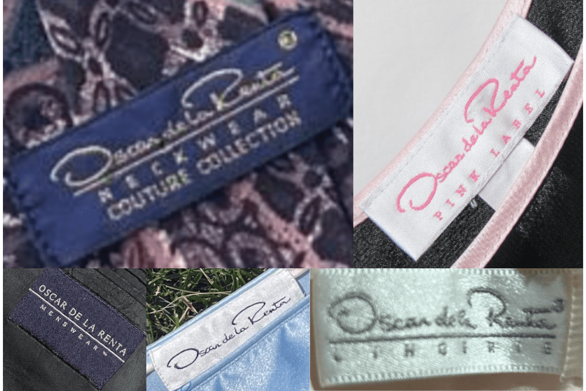 1990s vintage Oscar de la Renta tags label