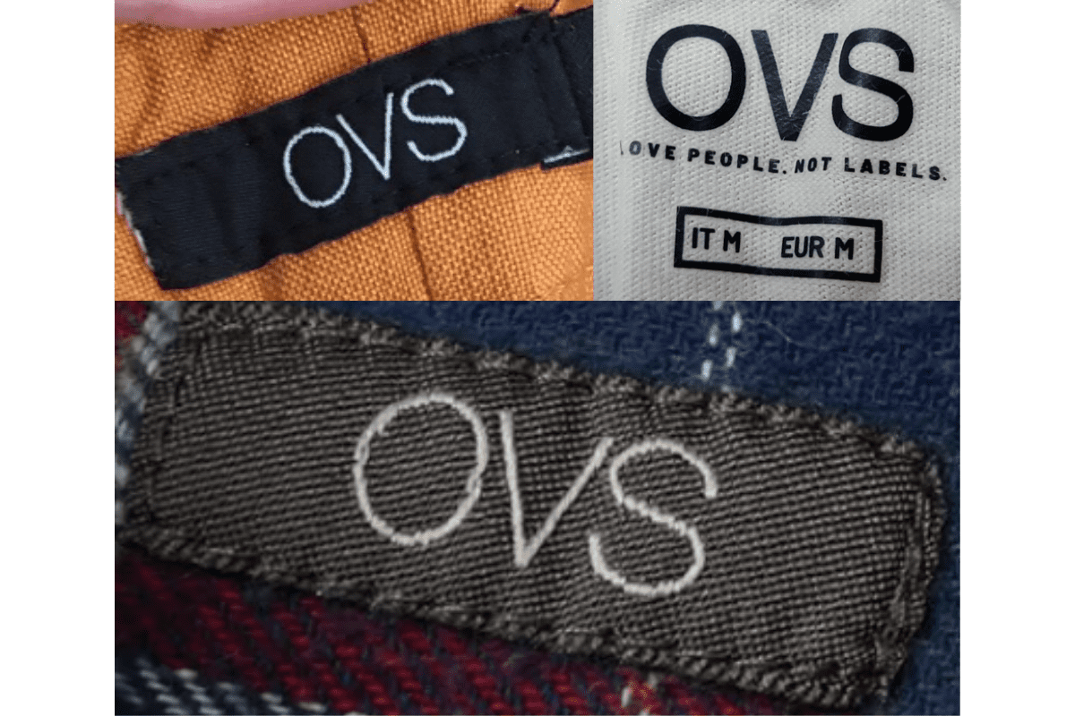 2010s vintage OVS tags label