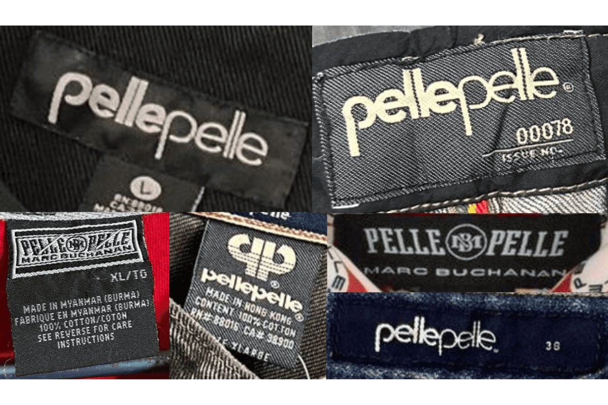 2000s vintage Pelle Pelle tags label