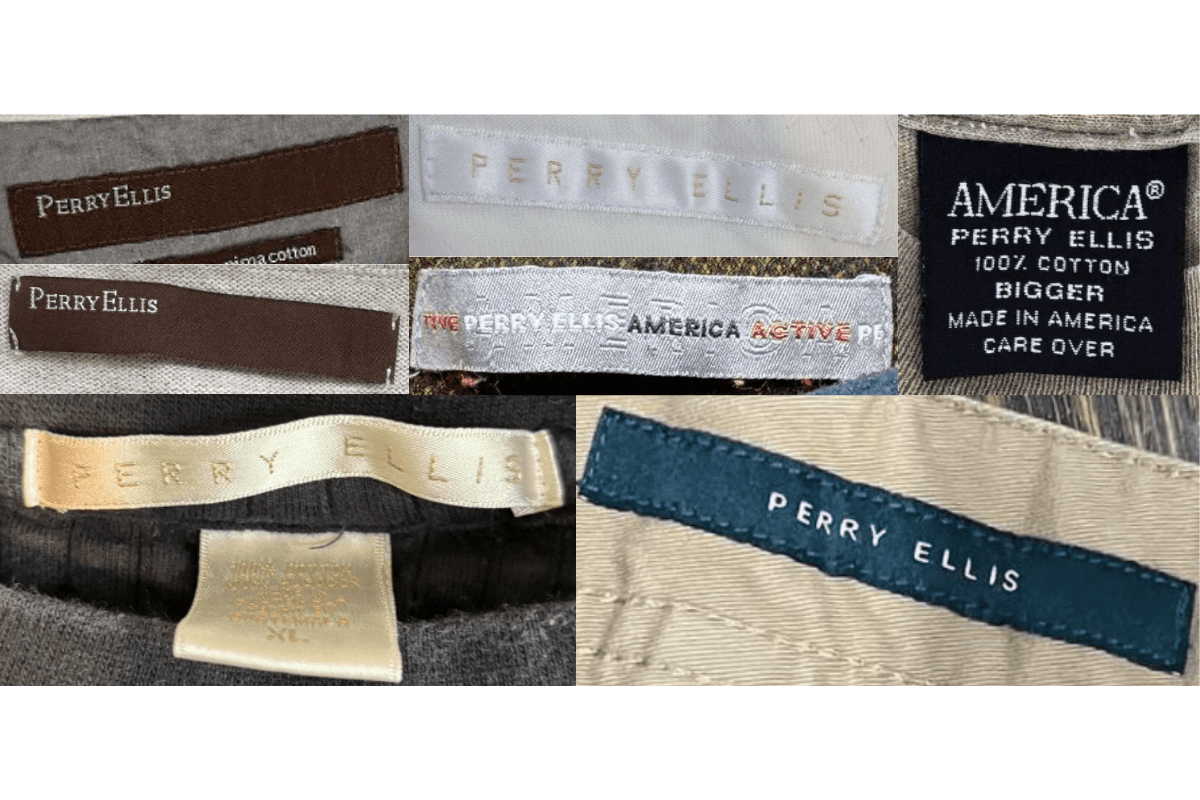 2000s vintage Perry Ellis tags label