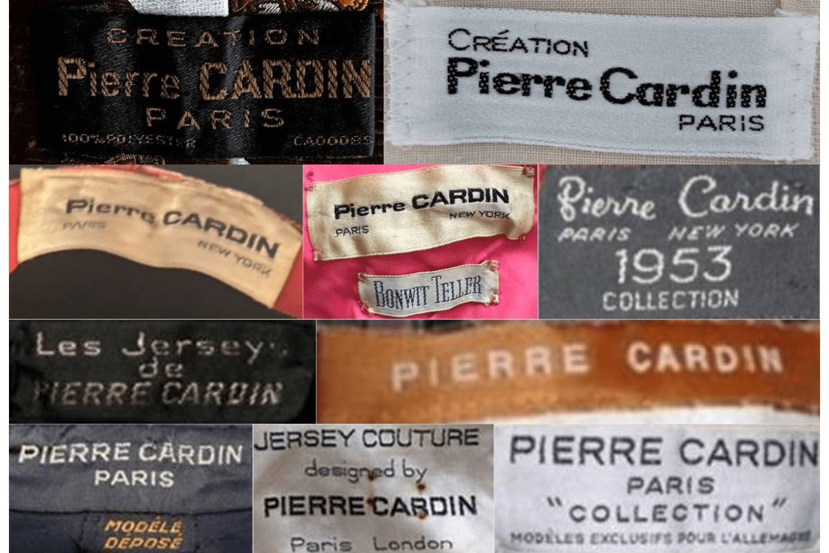 1960s vintage Pierre Cardin tags label