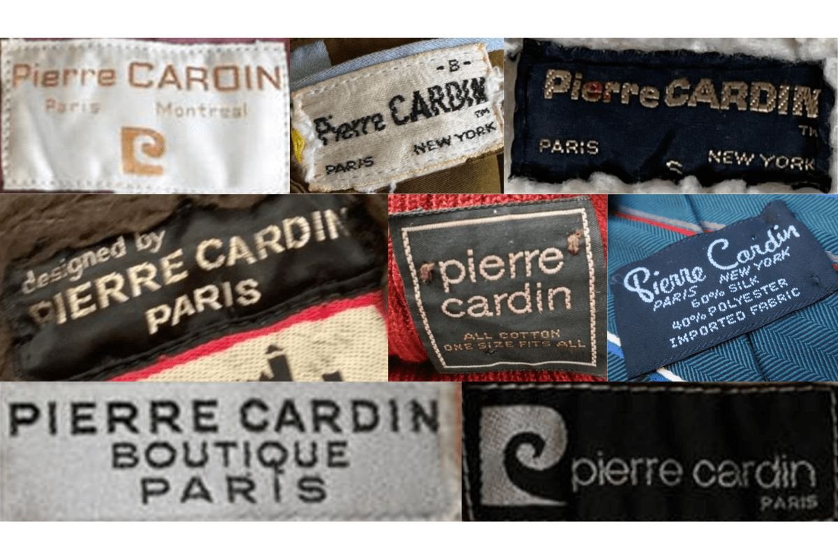 1970s vintage Pierre Cardin tags label