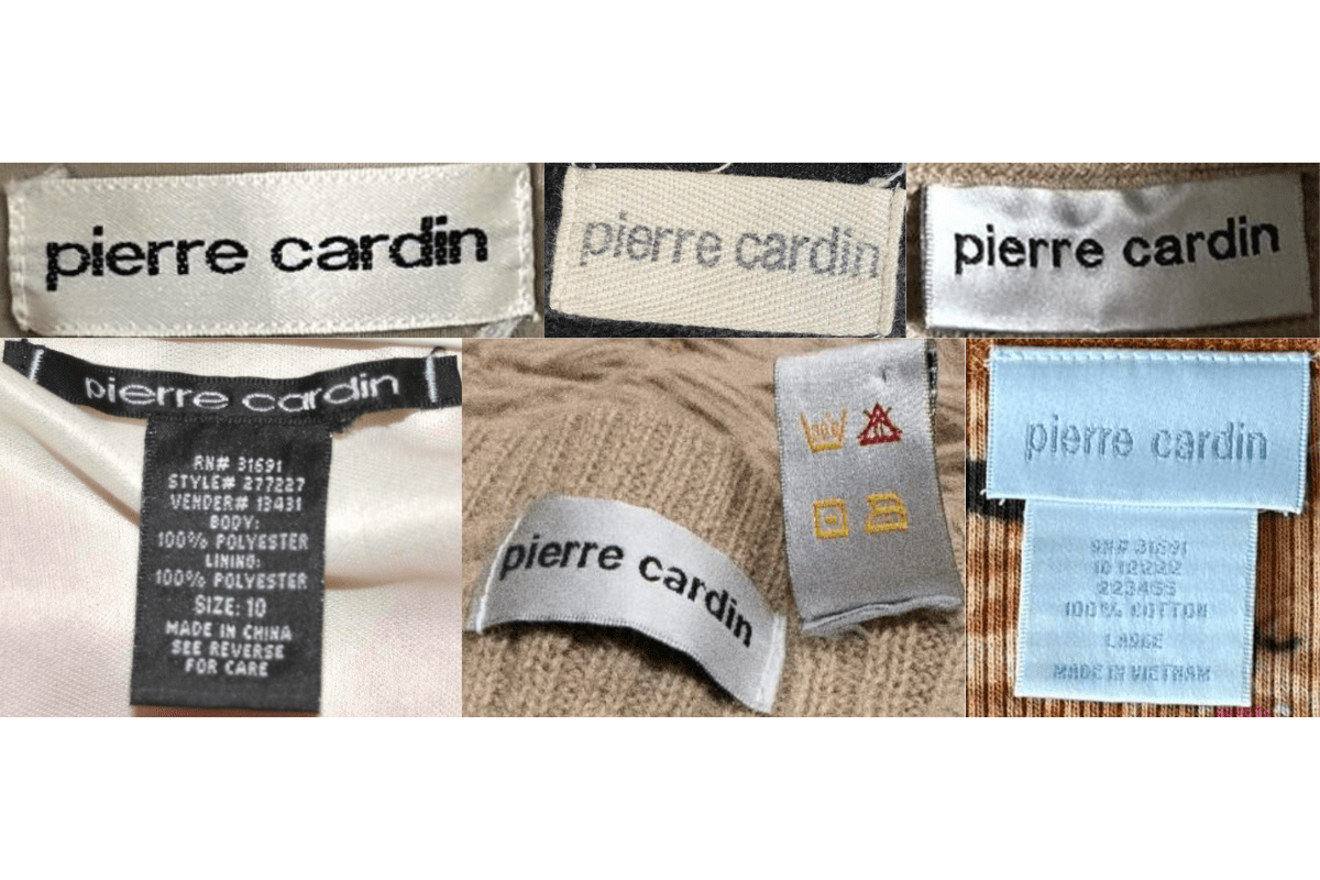 2000s vintage Pierre Cardin tags label