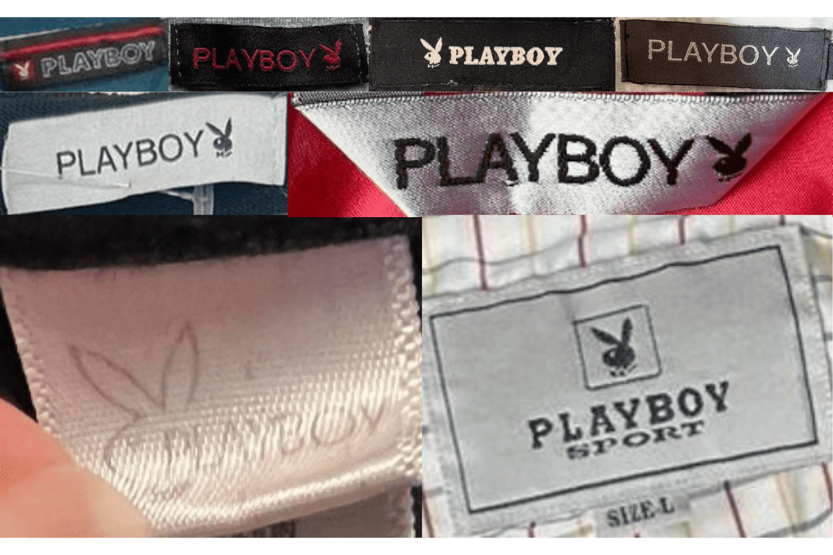 1990s vintage Playboy tags label