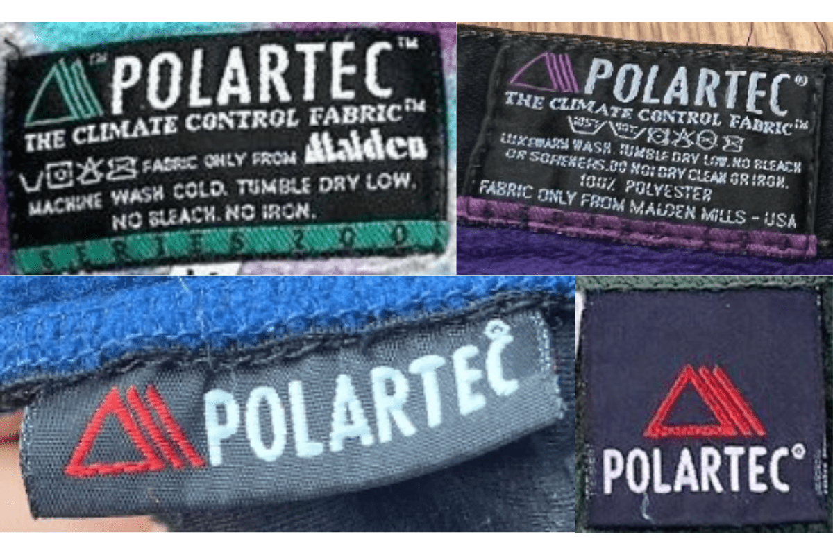 1990s vintage Polartec tags label