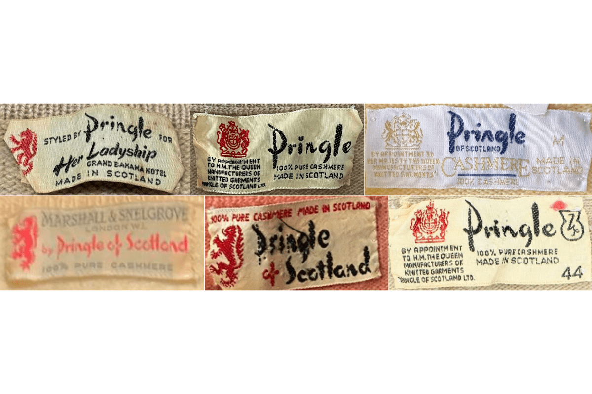 1950s vintage Pringle tags label