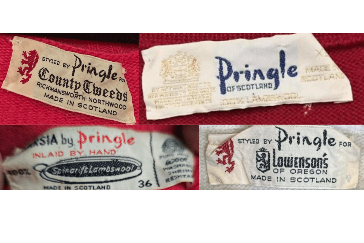 1960s vintage Pringle tags label
