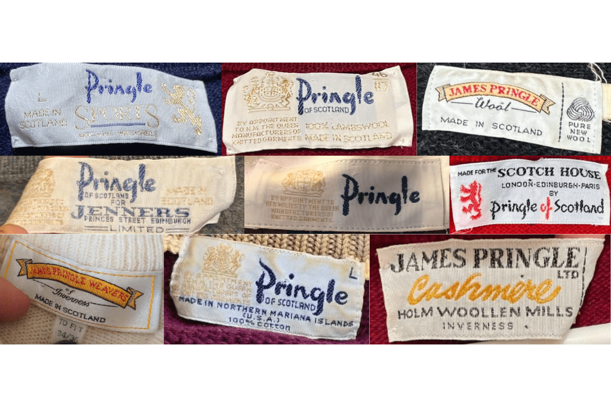 1970s vintage Pringle tags label