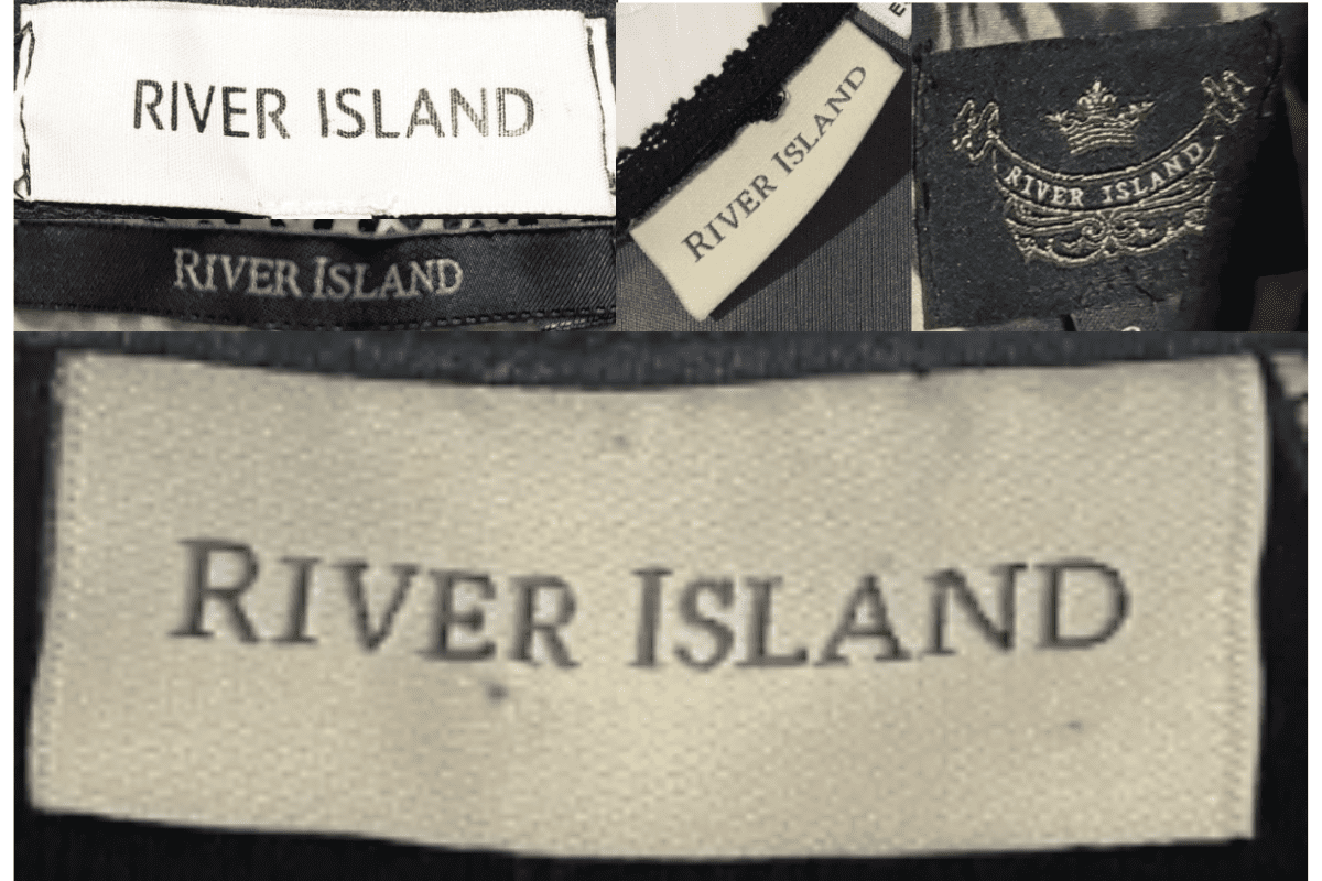 1990s vintage River Island tags label