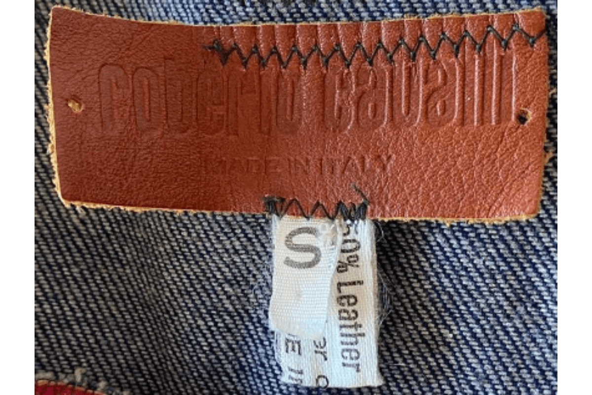 1970s vintage Roberto Cavalli tags label