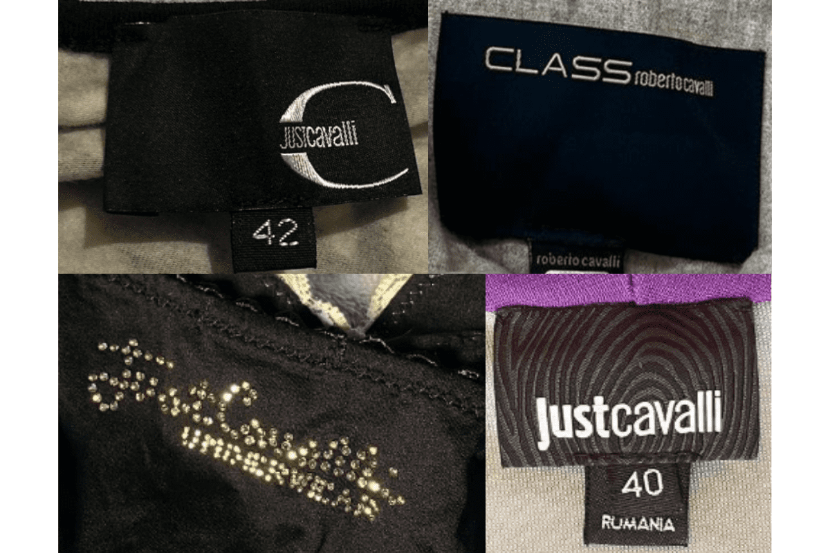 2010s vintage Roberto Cavalli tags label