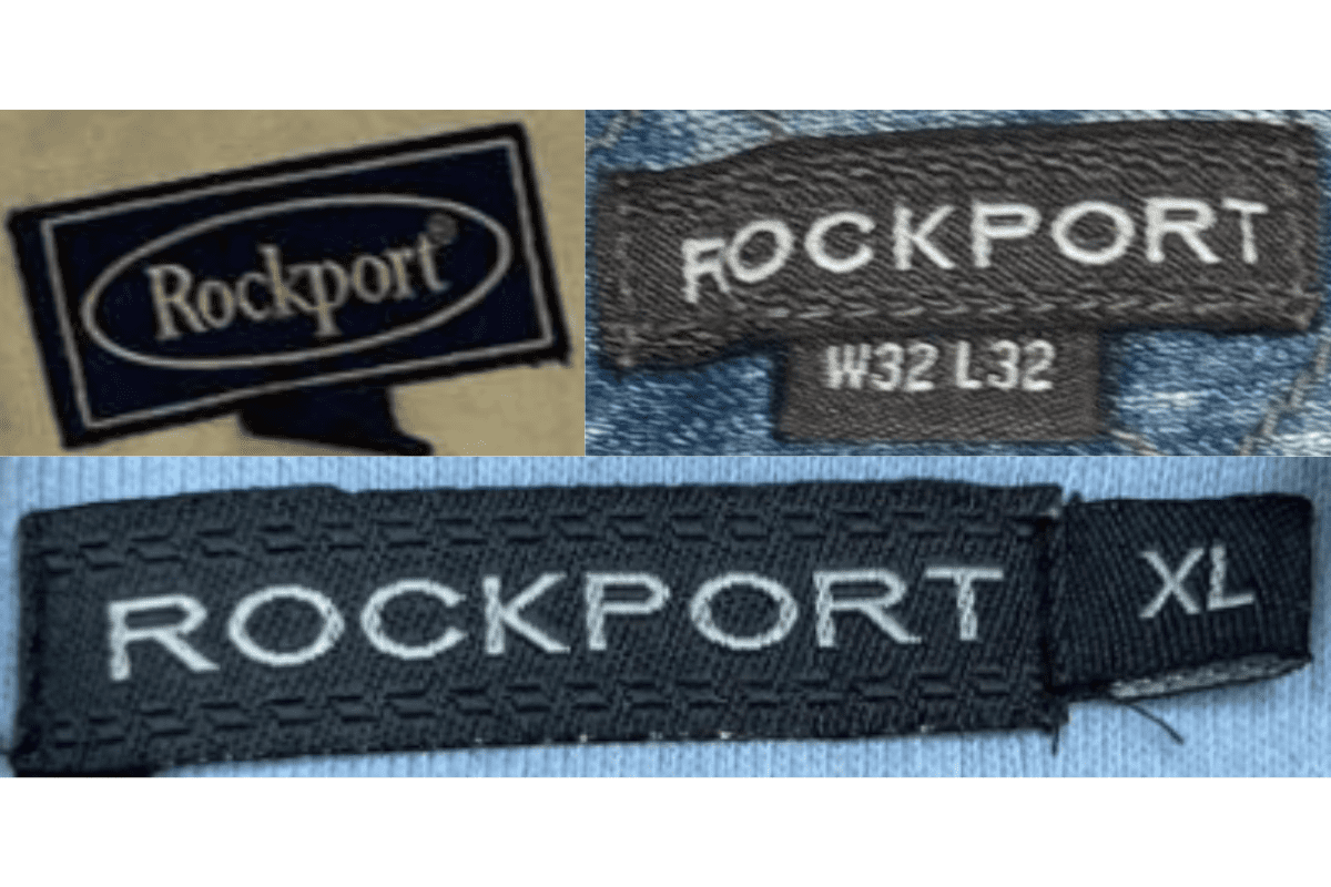 2000s vintage Rockport tags label