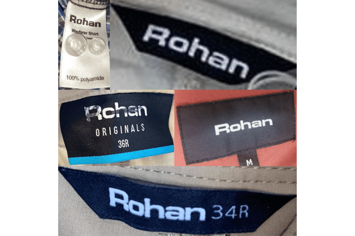 2010s vintage Rohan tags label