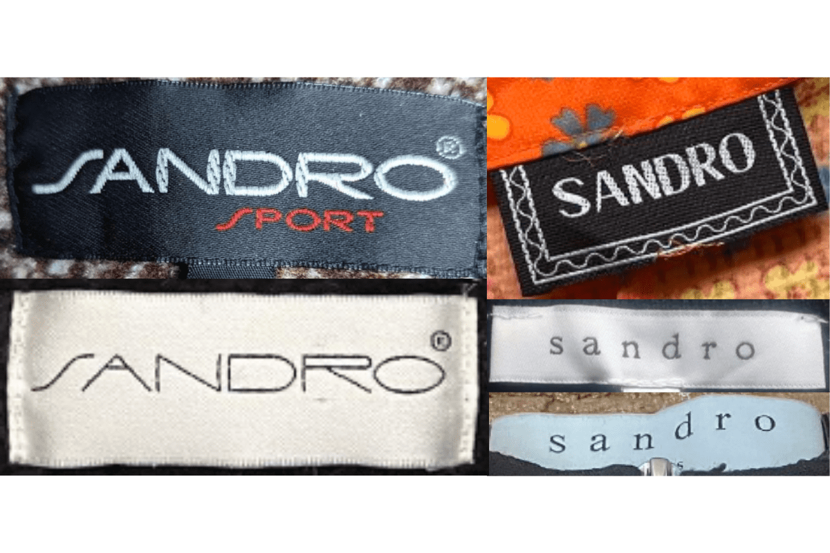 1990s vintage Sandro tags label