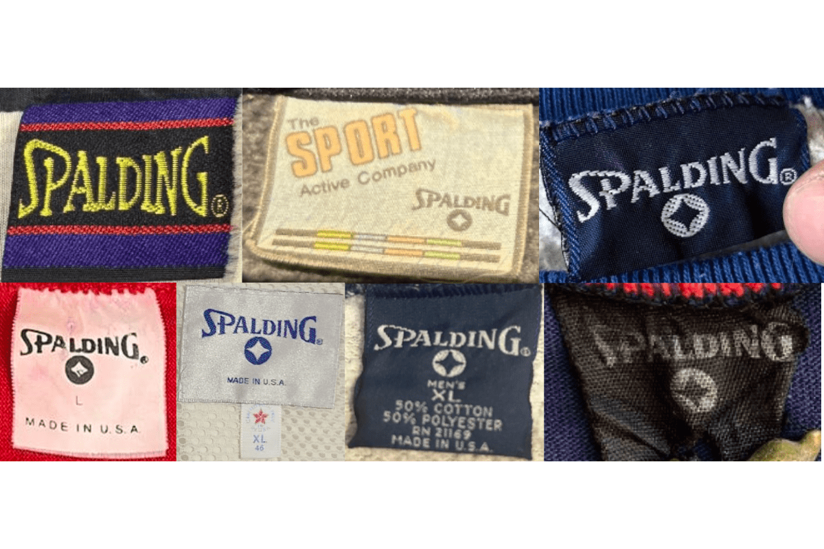 1980s vintage Spalding tags label