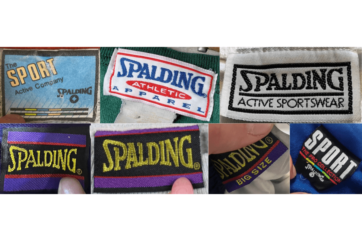 1990s vintage Spalding tags label