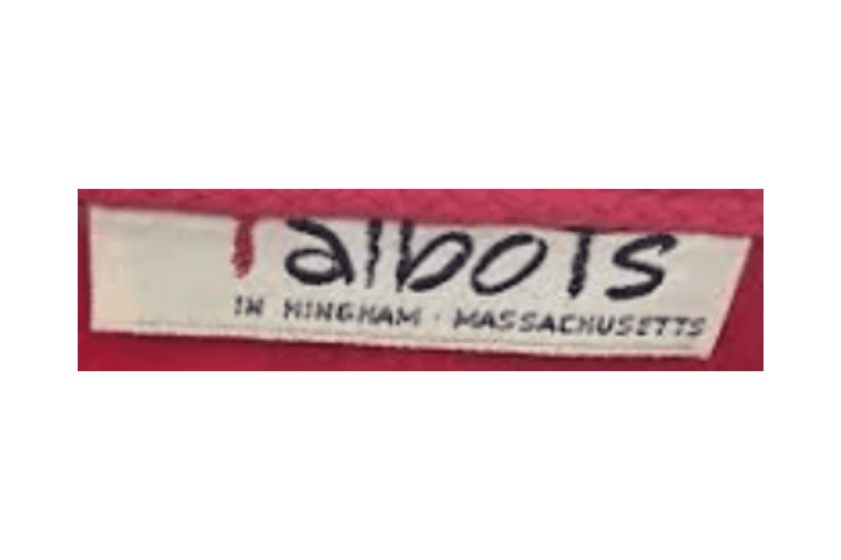 1960s vintage Talbots tags label