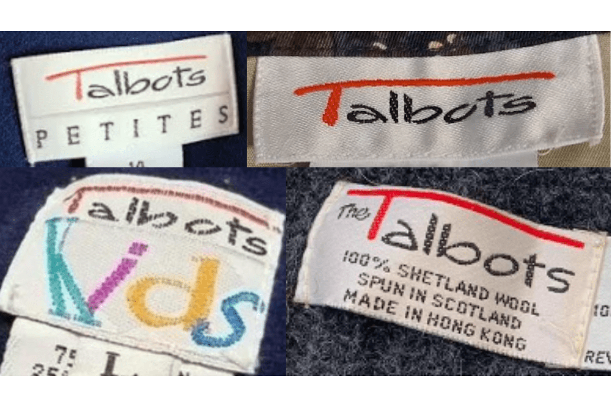 1970s vintage Talbots tags label