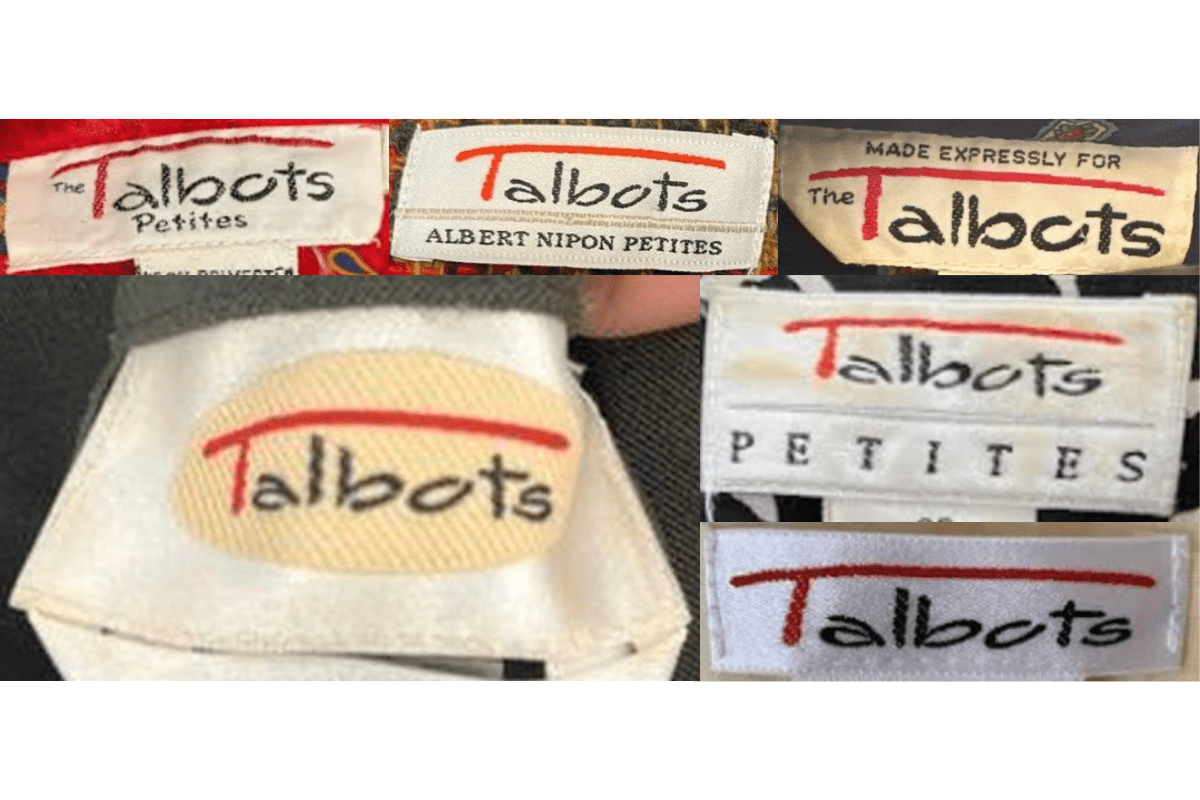 1980s vintage Talbots tags label