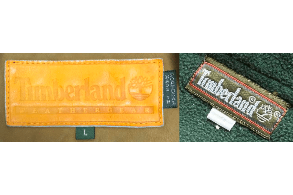 1980s vintage Timberland tags label