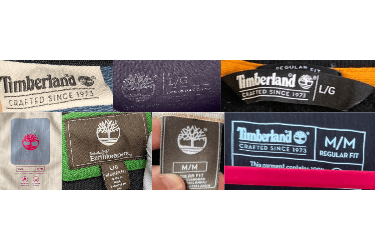2010s vintage Timberland tags label