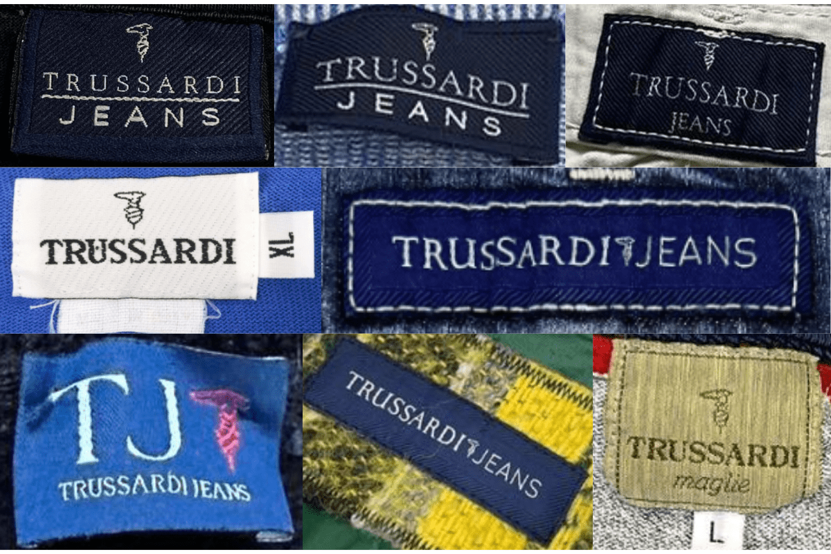 2000s vintage Trussardi tags label