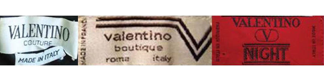 1970s vintage Valentino tags label