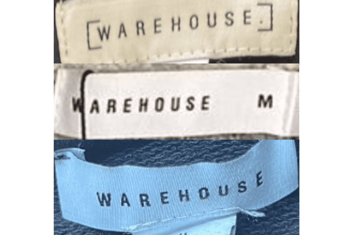 2010s vintage Warehouse tags label