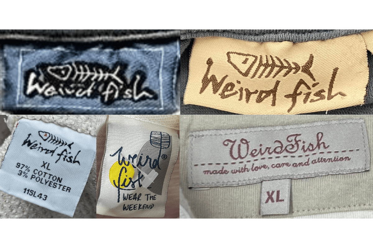 2000s vintage Weird Fish tags label