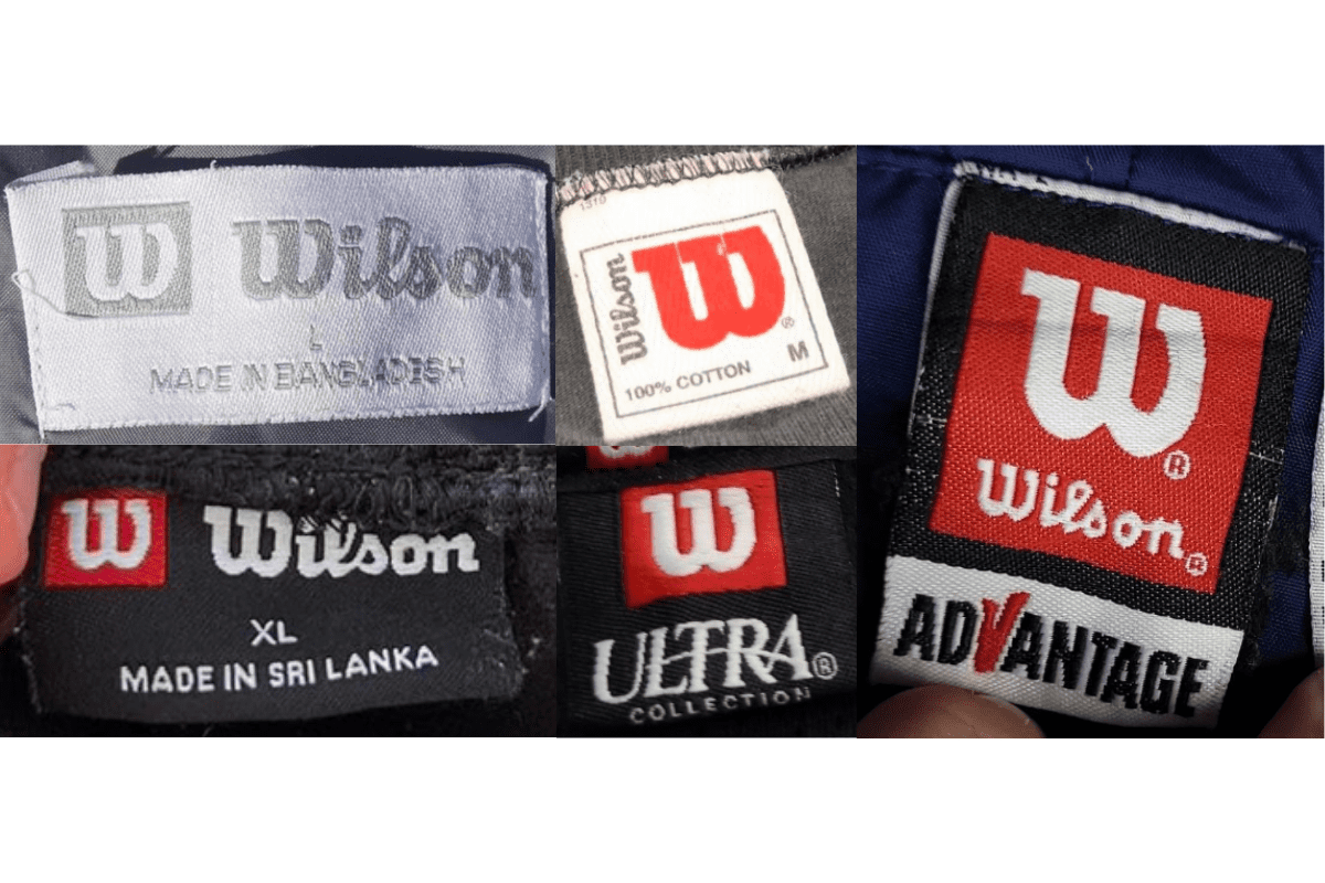 2000s vintage Wilson tags label