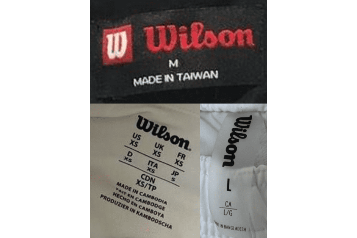 2010s vintage Wilson tags label