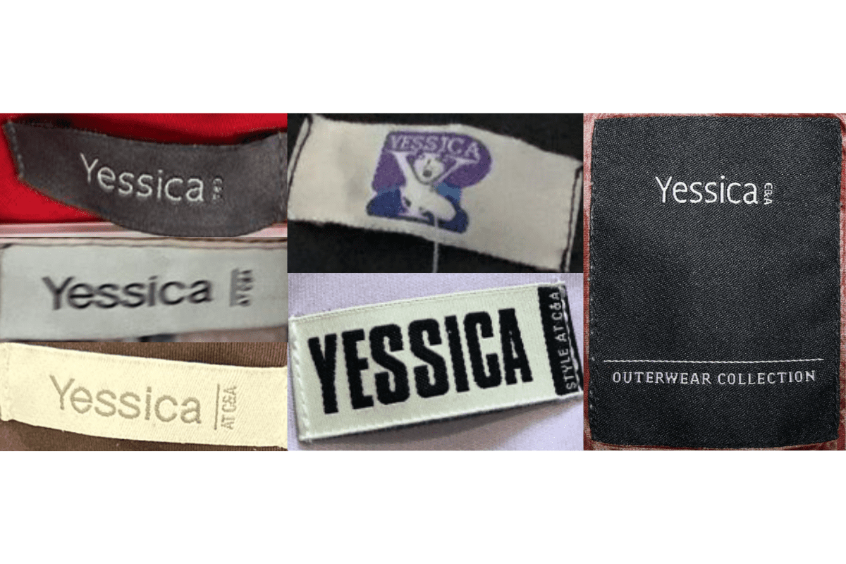 2000s vintage Yessica tags label