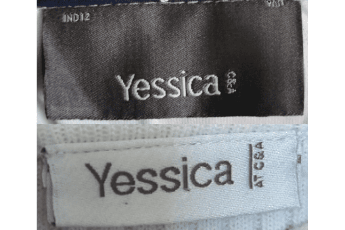 2010s vintage Yessica tags label