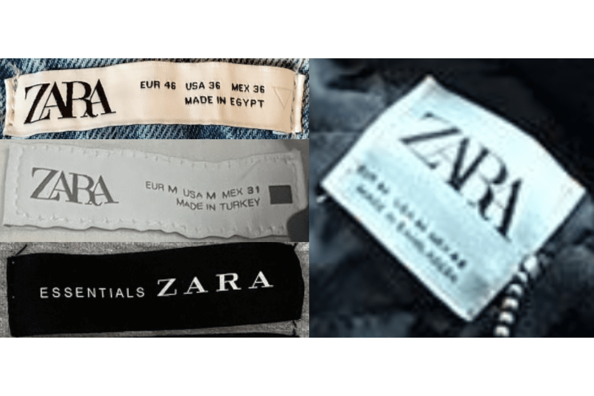 2010s vintage Zara tags label